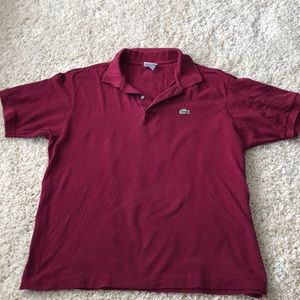 Maroon Lacoste Polo Shirt